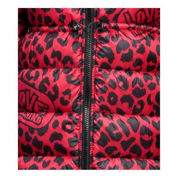 Love Moschino Chic Leopard Print Long Down Jacket - Picture 3 of 4